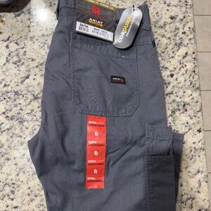 Mens Ariat FR M5 Slim Duralight Stretch Canvas Straight Leg Pants Size 36x34
